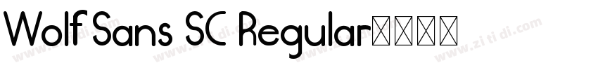 Wolf Sans SC Regular字体转换
